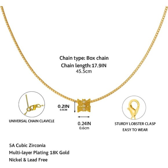 ⚡Gold Butterfly Pendant Necklace for Women Sparkling Crystal Jewelry Gift Idea - Picture 2 of 7